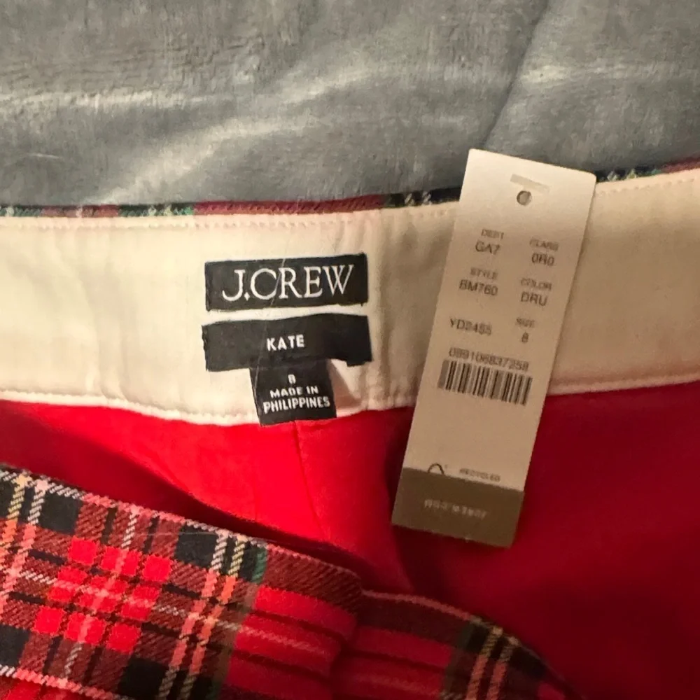 J. Crew Red Plaid Women's Pants